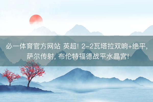 必一体育官方网站 英超! 2-2瓦塔拉双响+绝平， 萨尔传射， 布伦特福德战平水晶宫!