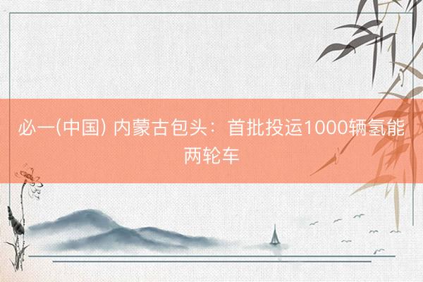 必一(中国) 内蒙古包头：首批投运1000辆氢能两轮车